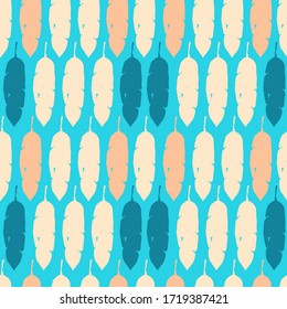 Trendy Tropical Vector Seamless Pattern. Cool Summer Fashion. Monstera Banana Leaves Feather Dandelion Tropical Seamless Pattern. Doodle Floral Background. Elegant Male Shirt Female Dress Texture.