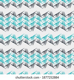 Trendy Tropical Vector Seamless Pattern. Banana Leaves Dandelion Feather Monstera Tropical Seamless Pattern.