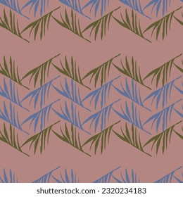 Trendy Tropical Vector Seamless Pattern. Dandelion Banana Leaves Feather Monstera Tropical Seamless Pattern. Elegant Male Shirt Female Dress Texture. Drawn Floral Background. Fine Summer Fashion.