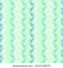 Trendy Tropical Vector Seamless Pattern. Drawn Floral Background. Banana Leaves Feather Monstera Dandelion Tropical Seamless Pattern. Nice Summer Fabrics. Elegant Male Shirt Female Dress Texture.
