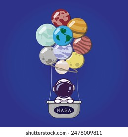 Trendy T-Shirt, Astronaut T-shirt, Animation T-Shirt.
