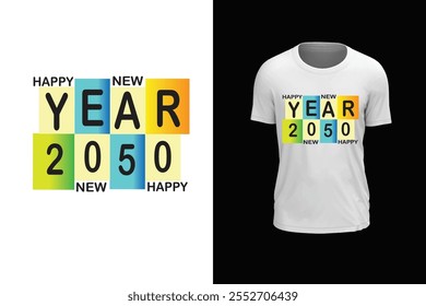 Trendy T-shirt design for new year.