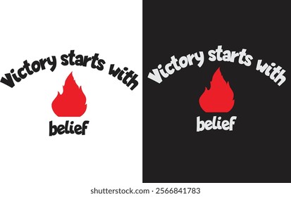 Trendy T-shirt Design( Victory stars with belief)