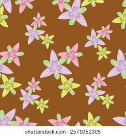 Trendy tulip seamless pattern. Vector illustration.