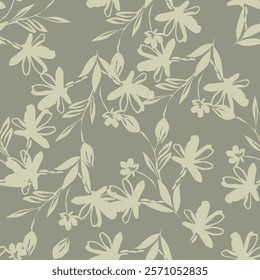 Trendy tulip seamless pattern. Vector illustration.