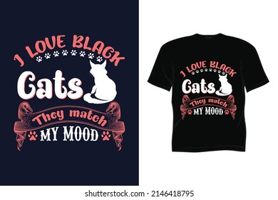 Trendy typography cat tshirt design funny dog tshirt design 