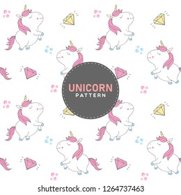 Trendy unicorn seamless pattern. Design for print on textile, fabric, cloth, wallpaper.
