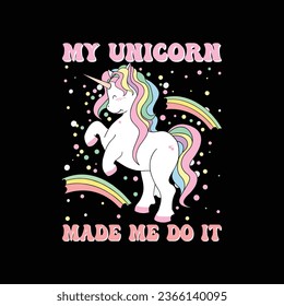 TRENDY UNICORN T SHIRT DESIGN