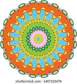 trendy unicorn vector and decorative colorful mandala symbol and repeated pattern, perfect for coloring book, henna tattoo, greeting and wedding card, phone cases, christmas, yoga and meditation