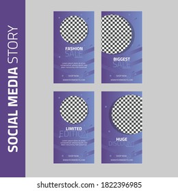 Trendy unique fashion sale social media story design template. Vector design layout for social media story, banner, post, poster. Clean and editable template design layout