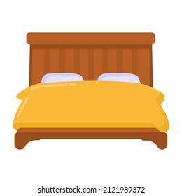 Trendy unique flat icon of bed, editable vector 

