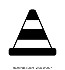Trendy unique icon of traffic cone, construction cone vector design