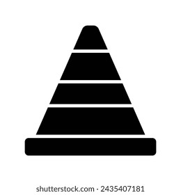 Trendy unique icon of traffic cone, construction cone vector design