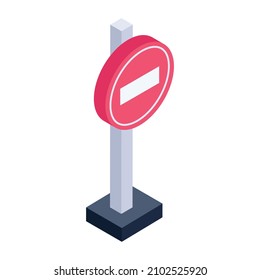 Trendy unique isometric icon of road banner 

