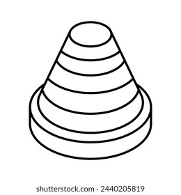 Trendy unique isometric vector of traffic cone, modern icon of road cone