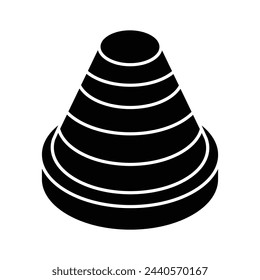 Trendy unique isometric vector of traffic cone, modern icon of road cone