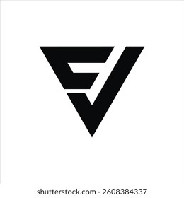 Trendy Unique Letter Vc or Cv Monogram Abstract Logo Design