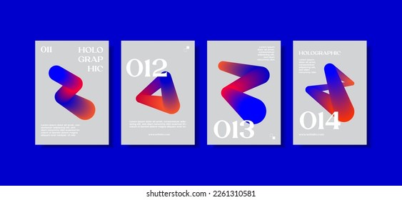 Diseño de vectores de gradiente vibrante, único y minimalista, para folletos de pancarta, plantillas, identidad de marca, marketing digital