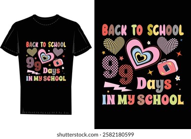 A Trendy and Unique T Shirt Design on Back to School Theme.