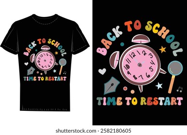 A Trendy and Unique T Shirt Design on Back to School Theme.