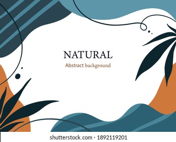 Trendy universal artistic background. Modern abstract template. Nature floral pattern. Good for poster, banner, invitation, card, promo, flyer, placard, brochure and other. Vector illustration.
