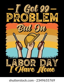 Trendy usa labor day t shirt design. Vector usa labor day typography t shirt design happy labour day t shirt design