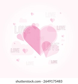 Banner na moda do Dia dos Namorados. Conceito de fundo minimalista com design tipográfico, corações coloridos para o Dia dos Namorados festa, banner, cartão, anúncios, branding, capa, venda, mídia social.