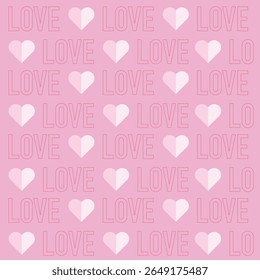 Trendy Valentine's Day banner. Concept of minimalist background with typography design, colorful hearts for Valentine's Day party, banner, card, ads, branding, cover, sale, social media.