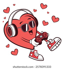 trendy Valentine's Day graphic design