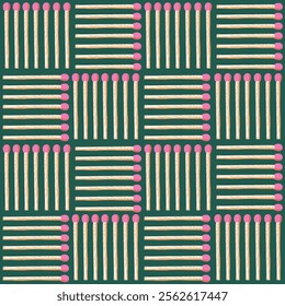 Trendy Valentine's Day Seamless pattern  , Perfect match  Love Couple match box square stripe Check Hand drawn Illustration Vector not Ai , Design for fashion , fabric, textile, wallpaper