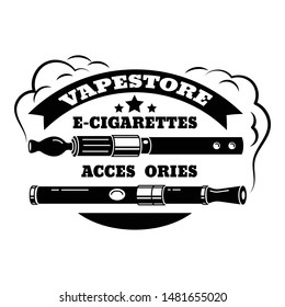 Trendy vape store logo. Simple illustration of trendy vape store vector logo for web design isolated on white background