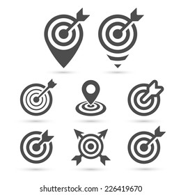 Trendy variations Target icon for business and interface. Vector illustration