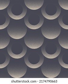 Trendy Various Circles Retro 50s 60s 70s Fashion Seamless Pattern Vector Abstract Background. Vogue Fashion Trend Geometric Textile Design Repetitive Wallpaper. Halftone Graphic Cool Art Illustration