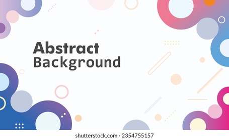 Trendy vector abstract circles background wallpaper template