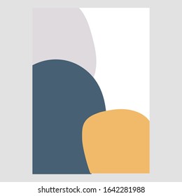 Trendy vector abstract pieces. Hand drawn modern design postcard Abstract contemporary  style  card Applicable for design cover, presentation, invitation  and business card, desing packaging. 