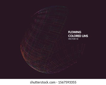 Trendy vector abstract pixel dot layout background