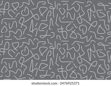 Trendy vector background with curved short white lines on a gray background. Vector background in modern style