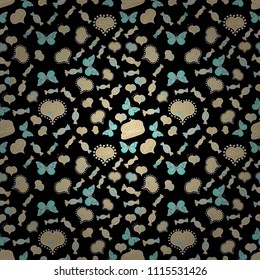 Trendy vector background. On black, beige and neutral colors. Colorful seamless pattern with candy abstract geometric style.