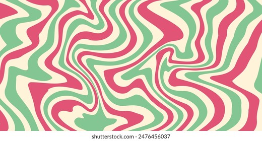 Trendy vector background in retro 70s,60s style. Abstract horizontal background with waves.