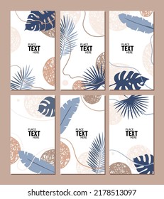 Trendy vector backgrounds  template for social media stories. Editable design for advertising