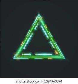 Trendy vector banner design. Green banner.