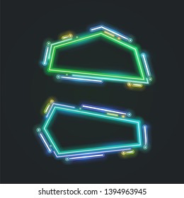 Trendy vector banner design. Green banner.