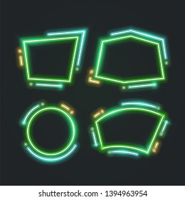 Trendy vector banner design. Green banner.