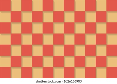 Trendy vector block illustration with abstract colorful square. Simple mosaic pattern.
