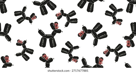 Trendy vector Bubble reindeer toy seamless pattern. Air Balloon reindeer seamless background. Perfect child wall decor nursery wallpaper pajamas textile print. Editable stroke EPS 10