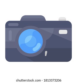 Trendy vector of camera, editable flat icon
