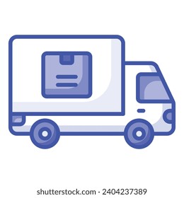 Trendy vector of cargo truck in modern design style