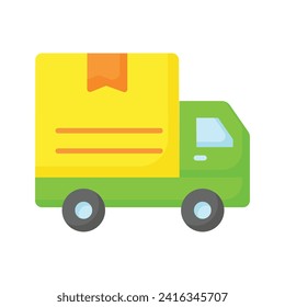 Trendy vector of cargo truck in modern design style