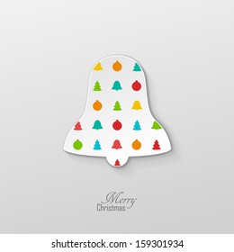 Trendy vector christmas greeting card