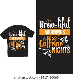 diseño de camisetas de café vectorial de moda.tipografía y grabado